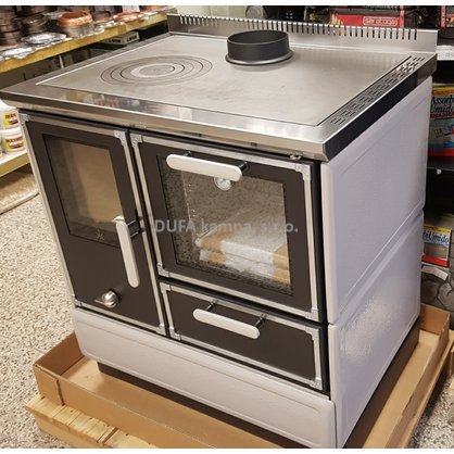 Sporák na dřevo Kitchen Kamin KE 80 W kachle avorio světlá