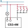 Časový spínač CS3-4M multifunkční zapojení
