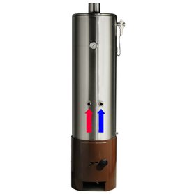 Lázeňská kamna Z 100 nerez tlaková (topeniště+válec+ventil teplotní a pojistný)
