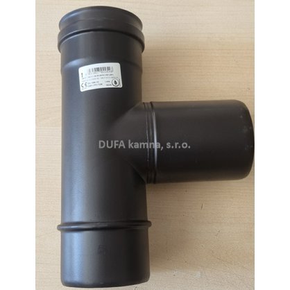 ATI T kus M/F kouřovod na peletová kamna pr. 80 mm černý samec