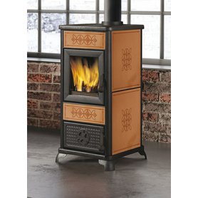 Krbová kamna s plotnou EK63 DECOR kůže