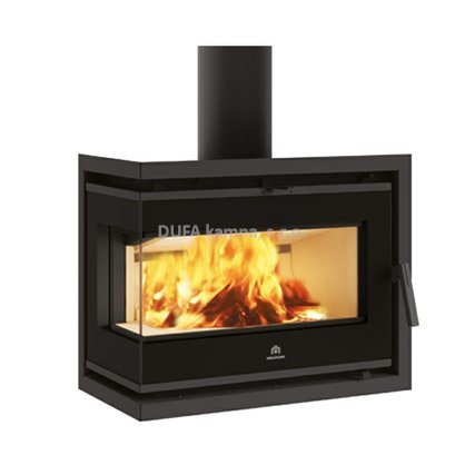 Rohová litinová krbová vložka Edilkamin FIREBOX 49 EVO N P