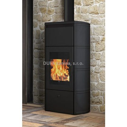 Kachlová krbová kamna s výměníkem FLAMMA CS šedá