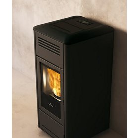 Peletová kamna s výměníkem Edilkamin MILLA H EVO 12/8 kW nero tmavá