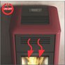 Peletová kamna s výměníkem EK MILLA H 15/10 kW bordo ventilace