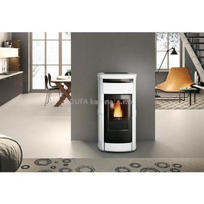 Kachlová kamna s výměníkem Edilkamin KIRA H 22/20 kW bílá