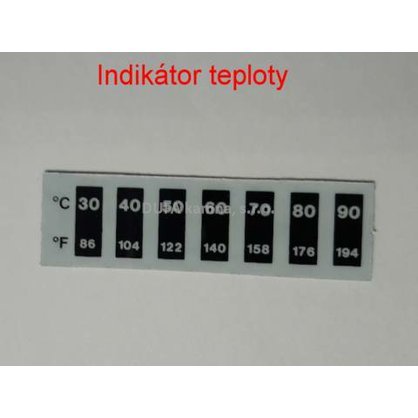 Indikátor teploty vody pro koupelnová kamna