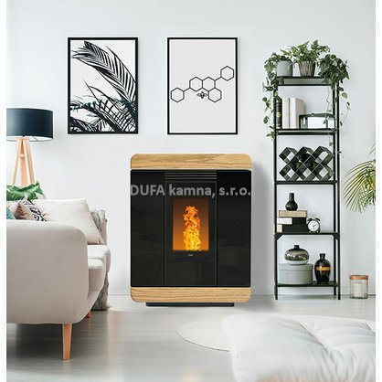 Tenká kamna na pelety Klover DIVA MULTIAIR WOOD GAS hermetická