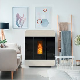 Tenká kamna s výměníkem na pelety Klover DIVA SLIM 18/15 kW