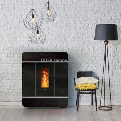 Tenká kamna s výměníkem na pelety Klover DIVA SLIM WOOD 19/16 kW