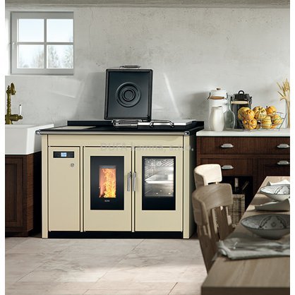Sporák s výměníkem Smart 120 crema