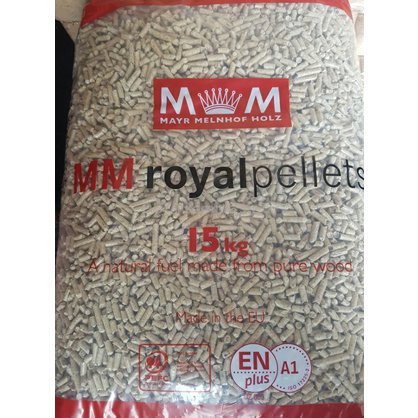 Dřevěné pelety Royal Pellets EN plus A1 pro peletová kamna 15 kg