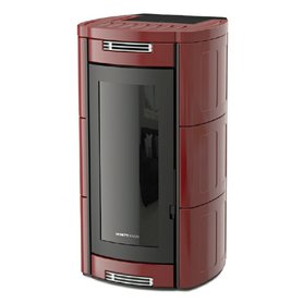 Kachlová kamna s výměníkem na pelety MD ALADINO ALL STYLE červená