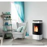 Kamna s výměníkem a zásobníkem Ravelli HRV 120 GLOBE 14/12 kW bílá interiér