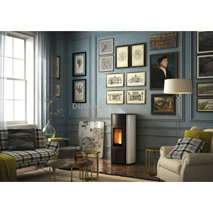 Univerzální peletová kamna Ravelli Flexi 9 kW ZERO + WiFi bílá