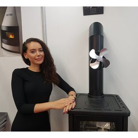 Ventilátor na kouřovod pr. 120-150 mm pro kamna 4 lopatky