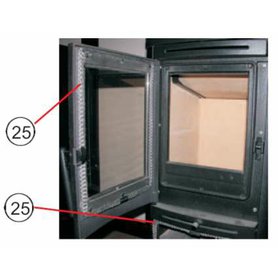 Malá krbová kamna IC ERIKA keramika topeniště