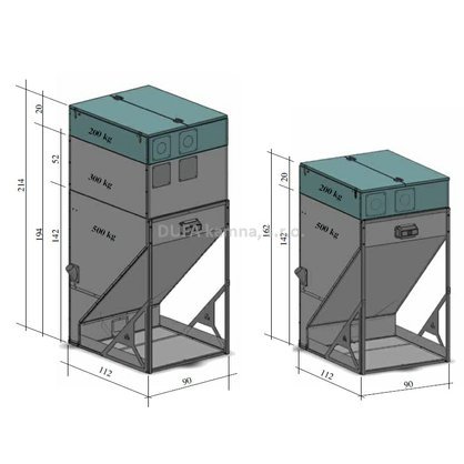 KIT 200 kg přeměna zásobníku z 800 kg na 1000 kg pelety Edilkamin kotel