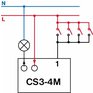 Časový spínač CS3-4M multifunkční zapojení