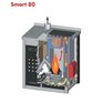 Peletová kamna s plotnou a výměníkem SMART 80 nerez