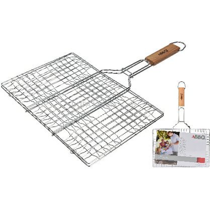 Mřížka opékací hranatá 34x23 cm, délka 48 cm BBQ
