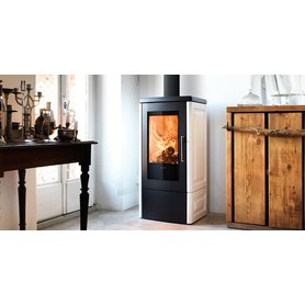 Krbová kamna na dřevo Ravelli ALBA kachle bílá